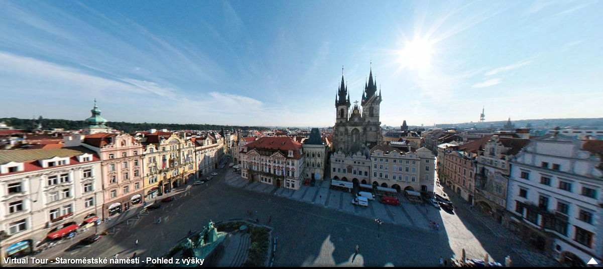 Virtuální prohlídka - Staroměstské náměstí (z výšky)